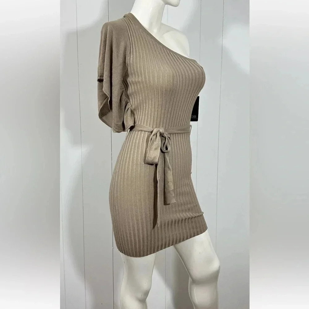 Grass Collection Sleeveless One Shoulder Knit Dress size L - Picture 4 of 6